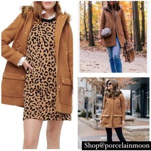 JCREW Tan Chateau parka in Italian stadium-cloth